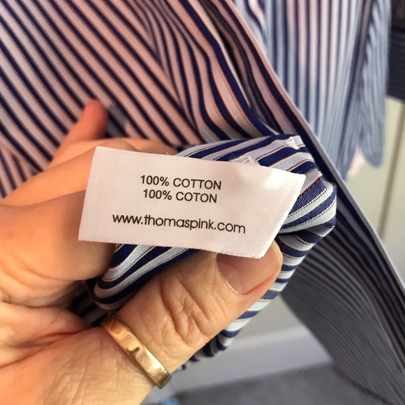Thomas Pink Mens Button Down 16 1/2” - Picture 4 of 7